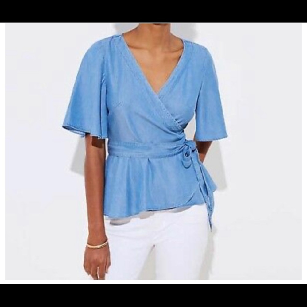 Chambray wrap shirt from loft
